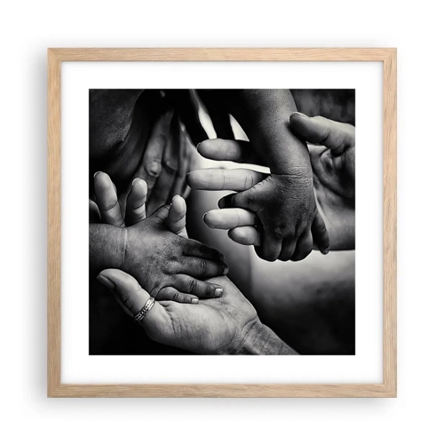 Poster in light oak frame - To be a Man - 40x40 cm