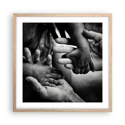 Poster in light oak frame - To be a Man - 50x50 cm