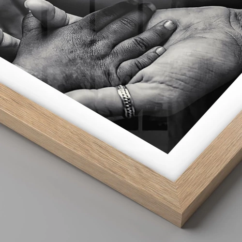 Poster in light oak frame - To be a Man - 61x91 cm