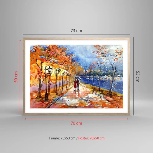 Poster in light oak frame - Together to the Limit of Time  - 70x50 cm