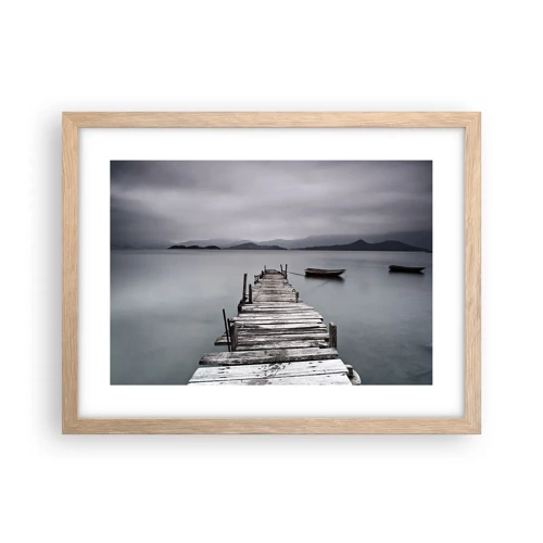 Poster in light oak frame - Tomorrow You Can Go - 40x30 cm