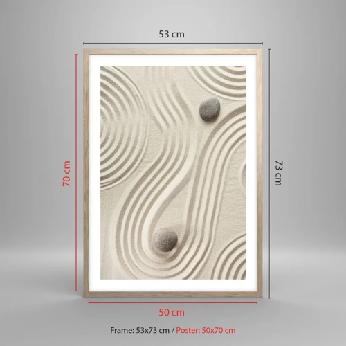 Poster in light oak frame - Touch of Warmth - 50x70 cm