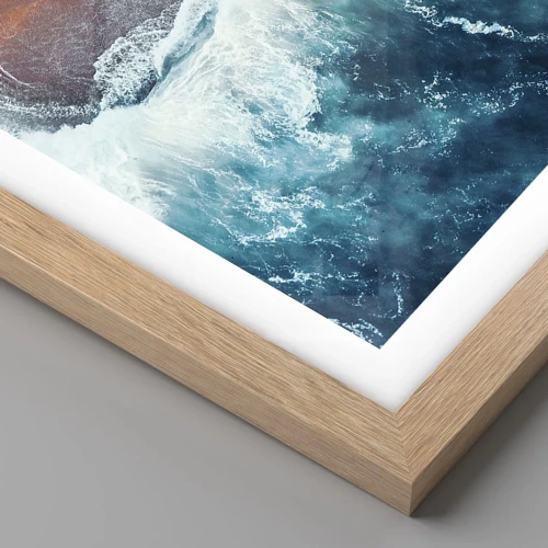 Poster in light oak frame - Touch of the Ocean - 30x40 cm