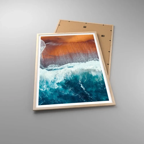 Poster in light oak frame - Touch of the Ocean - 61x91 cm