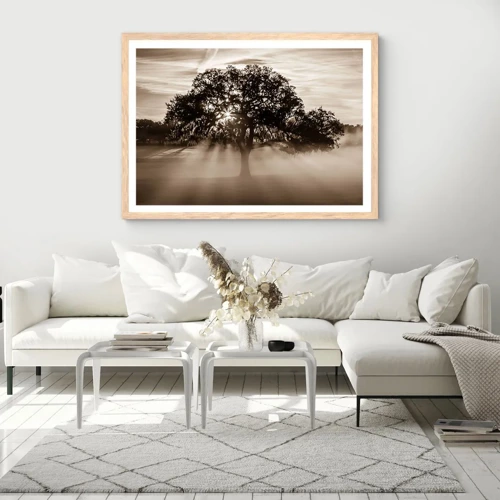 Poster in light oak frame - Tree of Good Knowledge - 100x70 cm