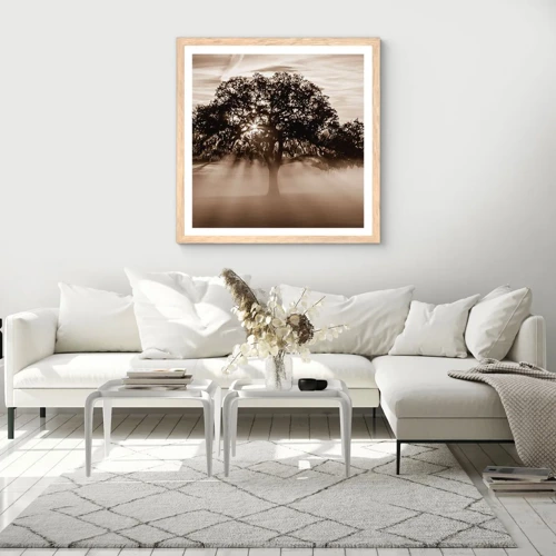 Poster in light oak frame - Tree of Good Knowledge - 30x30 cm