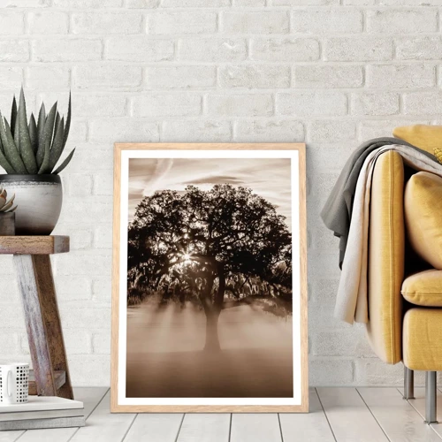 Poster in light oak frame - Tree of Good Knowledge - 30x40 cm