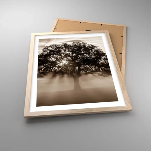 Poster in light oak frame - Tree of Good Knowledge - 40x50 cm