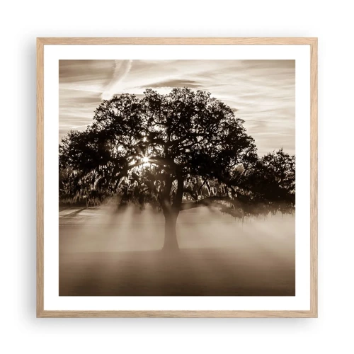 Poster in light oak frame - Tree of Good Knowledge - 60x60 cm