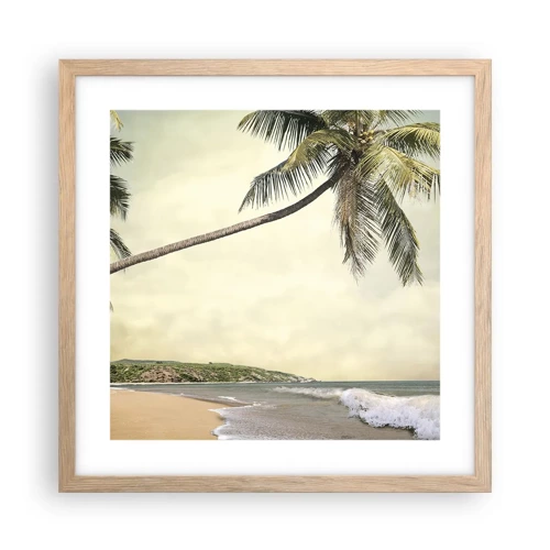 Poster in light oak frame - Tropical Dream - 40x40 cm