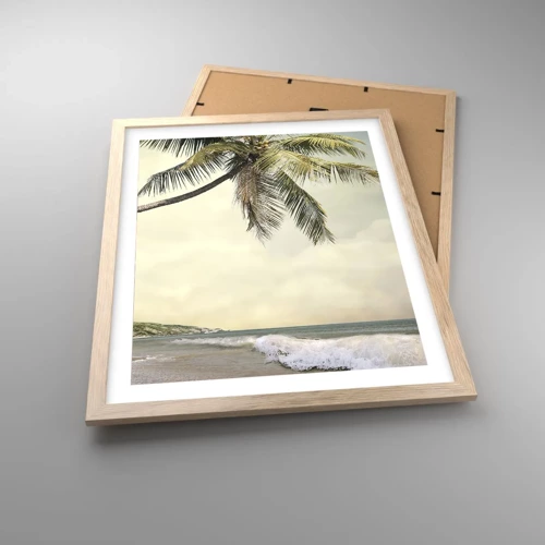 Poster in light oak frame - Tropical Dream - 40x50 cm