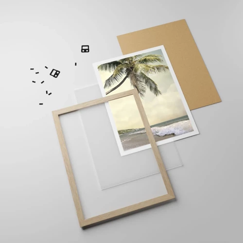 Poster in light oak frame - Tropical Dream - 40x50 cm