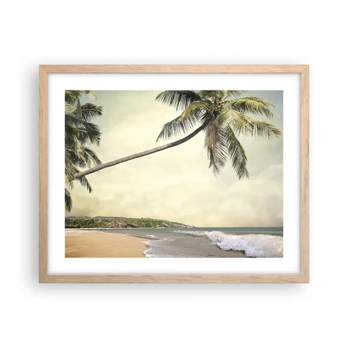 Poster in light oak frame - Tropical Dream - 50x40 cm