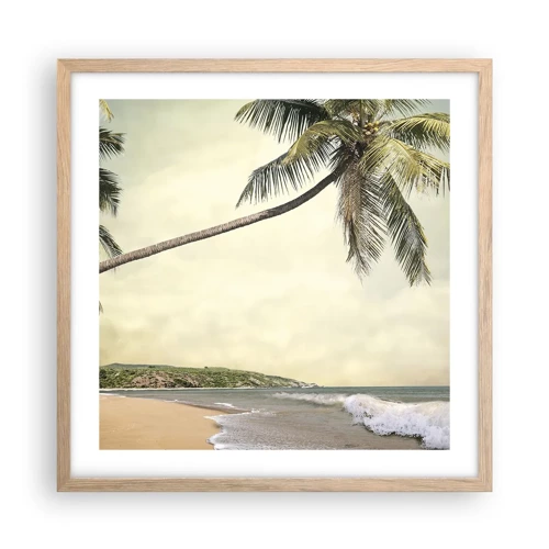 Poster in light oak frame - Tropical Dream - 50x50 cm