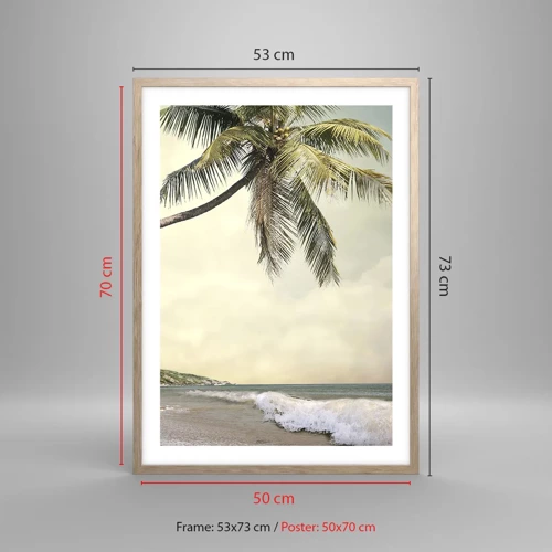 Poster in light oak frame - Tropical Dream - 50x70 cm