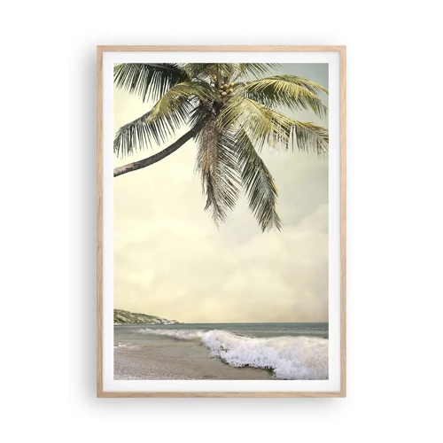 Poster in light oak frame - Tropical Dream - 70x100 cm