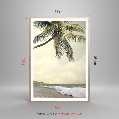 Poster in light oak frame - Tropical Dream - 70x100 cm