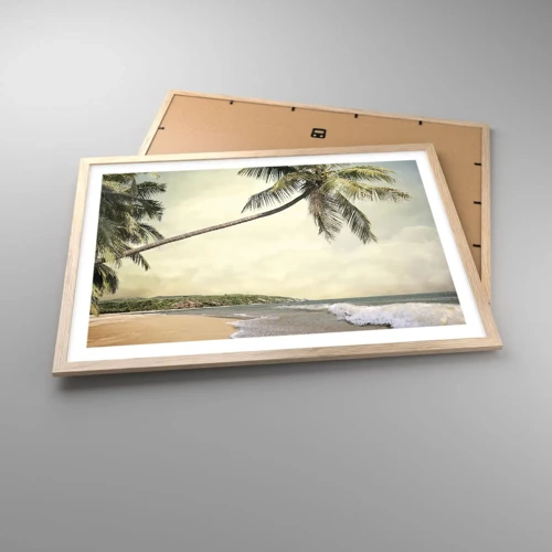 Poster in light oak frame - Tropical Dream - 70x50 cm