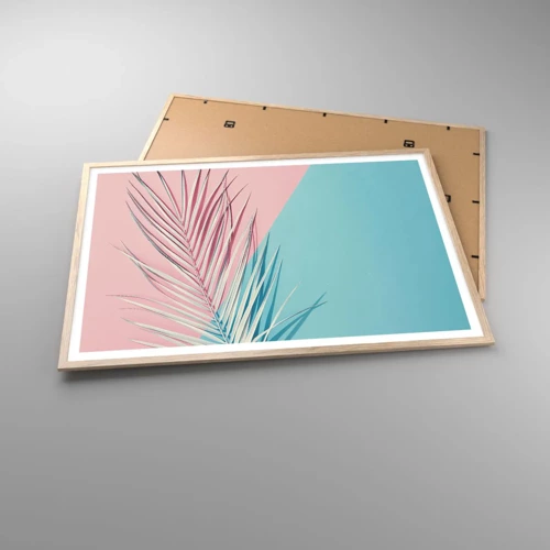 Poster in light oak frame - Tropical impression - 100x70 cm