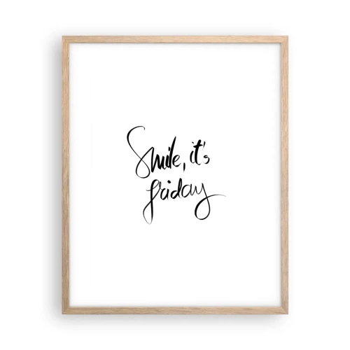 Poster in light oak frame - True Joy - 40x50 cm