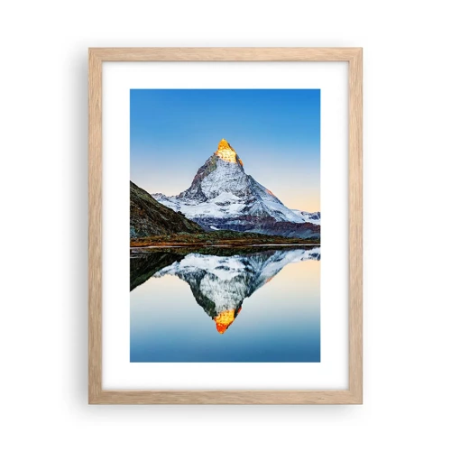 Poster in light oak frame - Two Worlds - 30x40 cm