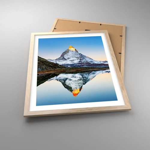 Poster in light oak frame - Two Worlds - 40x50 cm