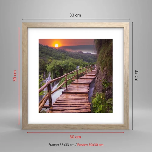 Poster in light oak frame - Unbelievable Beauty - 30x30 cm