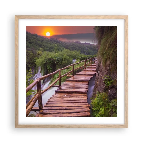 Poster in light oak frame - Unbelievable Beauty - 50x50 cm