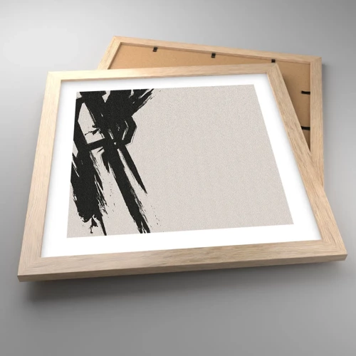 Poster in light oak frame - Uncontrollable Rush - 30x30 cm