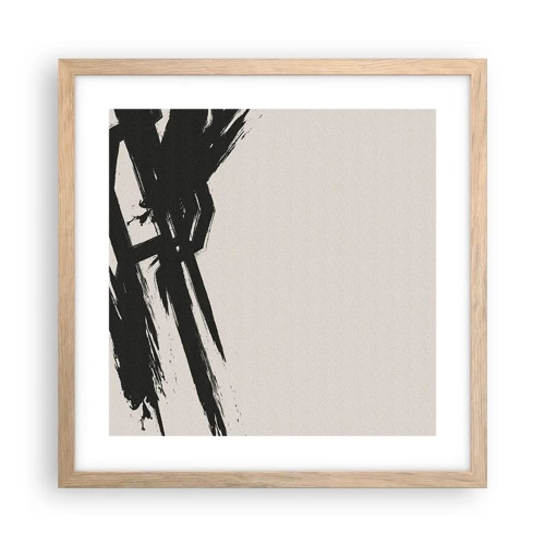 Poster in light oak frame - Uncontrollable Rush - 40x40 cm