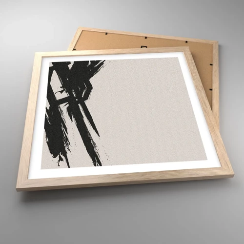 Poster in light oak frame - Uncontrollable Rush - 40x40 cm