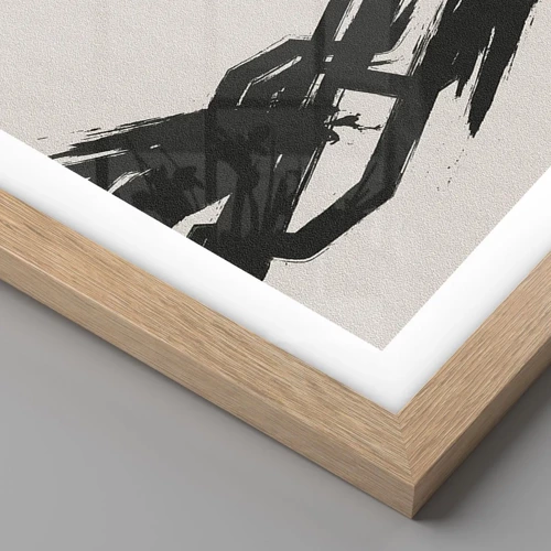 Poster in light oak frame - Uncontrollable Rush - 40x50 cm