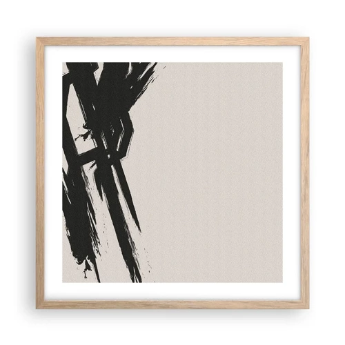 Poster in light oak frame - Uncontrollable Rush - 50x50 cm