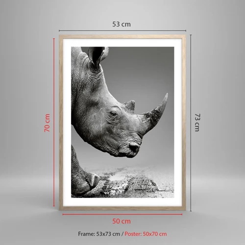 Poster in light oak frame - Uncontrolled Power - 50x70 cm