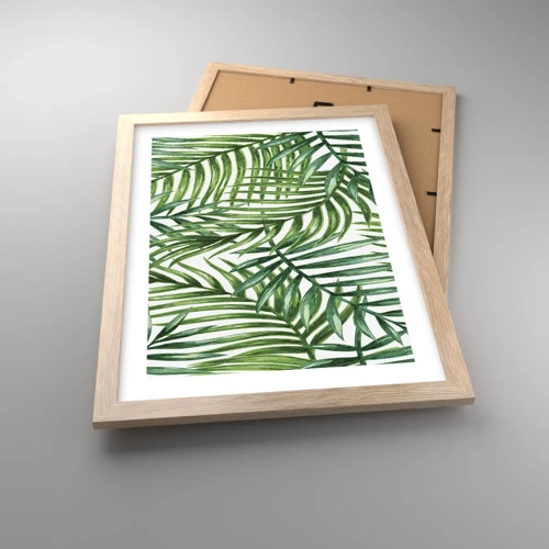 Poster in light oak frame - Under the Green Canopy - 30x40 cm