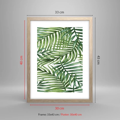 Poster in light oak frame - Under the Green Canopy - 30x40 cm