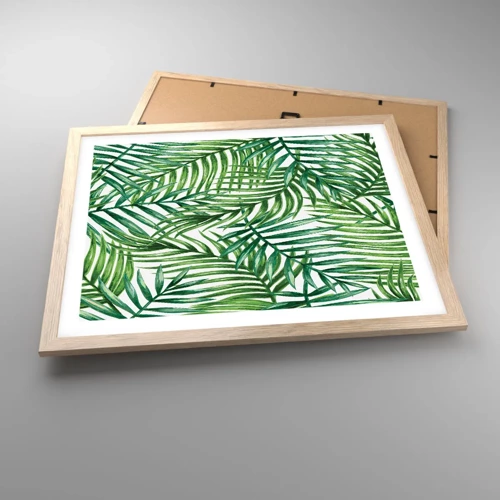 Poster in light oak frame - Under the Green Canopy - 50x40 cm