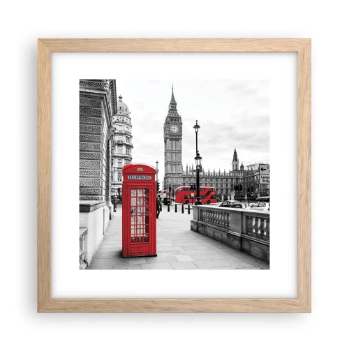 Poster in light oak frame - Undoubtedly London - 30x30 cm