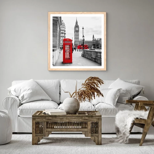 Poster in light oak frame - Undoubtedly London - 30x30 cm