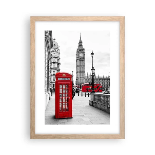 Poster in light oak frame - Undoubtedly London - 30x40 cm