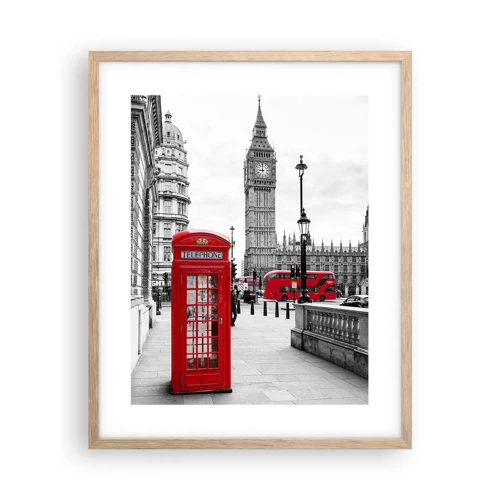 Poster in light oak frame - Undoubtedly London - 40x50 cm