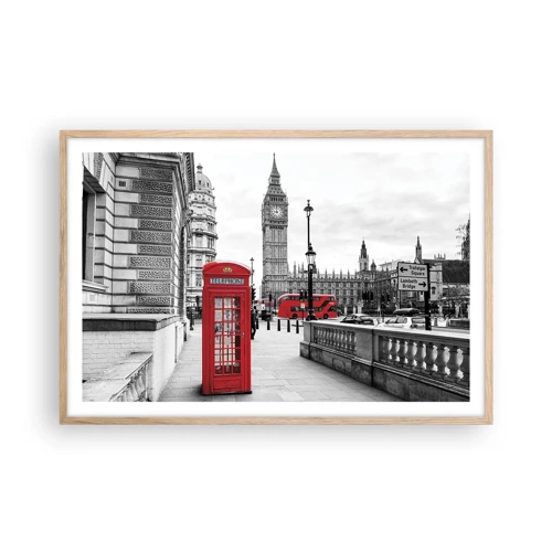 Poster in light oak frame - Undoubtedly London - 91x61 cm