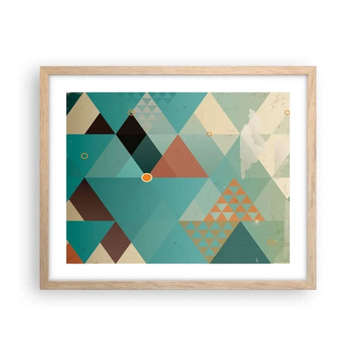 Poster in light oak frame - Unity in Multitude, Multitude of Unity - 50x40 cm