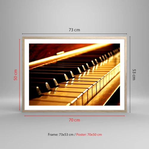 Poster in light oak frame - Unlimited Possibilities - 70x50 cm