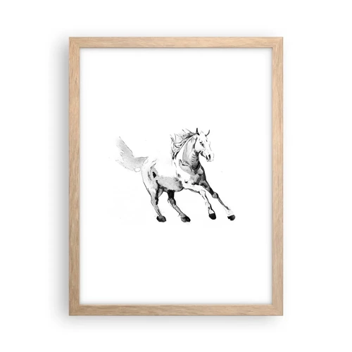 Poster in light oak frame - Untamed Soul - 30x40 cm