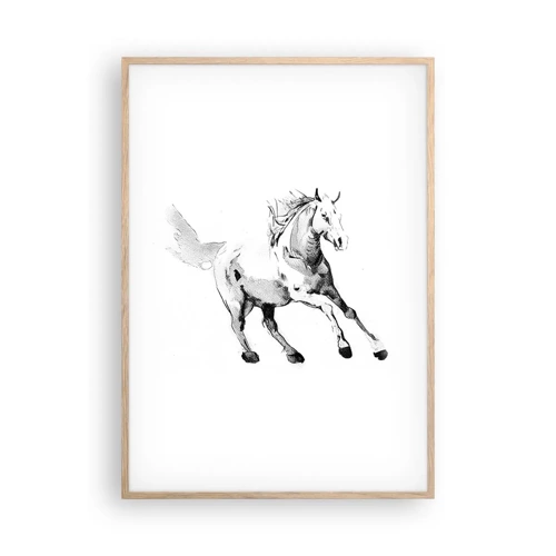 Poster in light oak frame - Untamed Soul - 70x100 cm