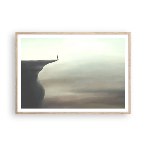 Poster in light oak frame - Upwards, Naturally! - 100x70 cm