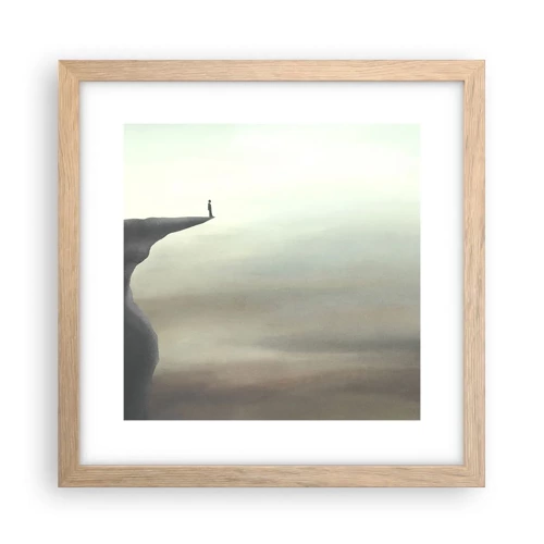 Poster in light oak frame - Upwards, Naturally! - 30x30 cm