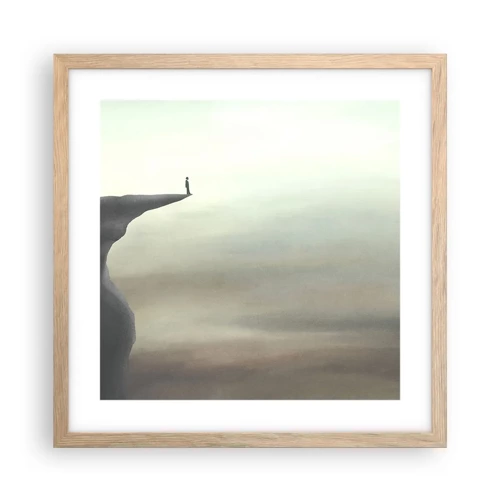 Poster in light oak frame - Upwards, Naturally! - 40x40 cm