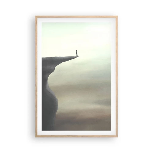 Poster in light oak frame - Upwards, Naturally! - 61x91 cm